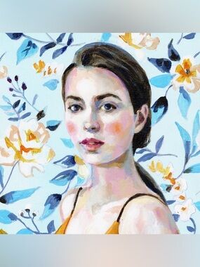 ORIGINAL PAINTING - “Shoshanna” - Tali Yalonetzki - Acrylic on Canvas Portrait